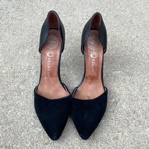 Jeffrey Campbell Pointed Toe D'Orsay Pumps - Callista High-Heel Black Size 9